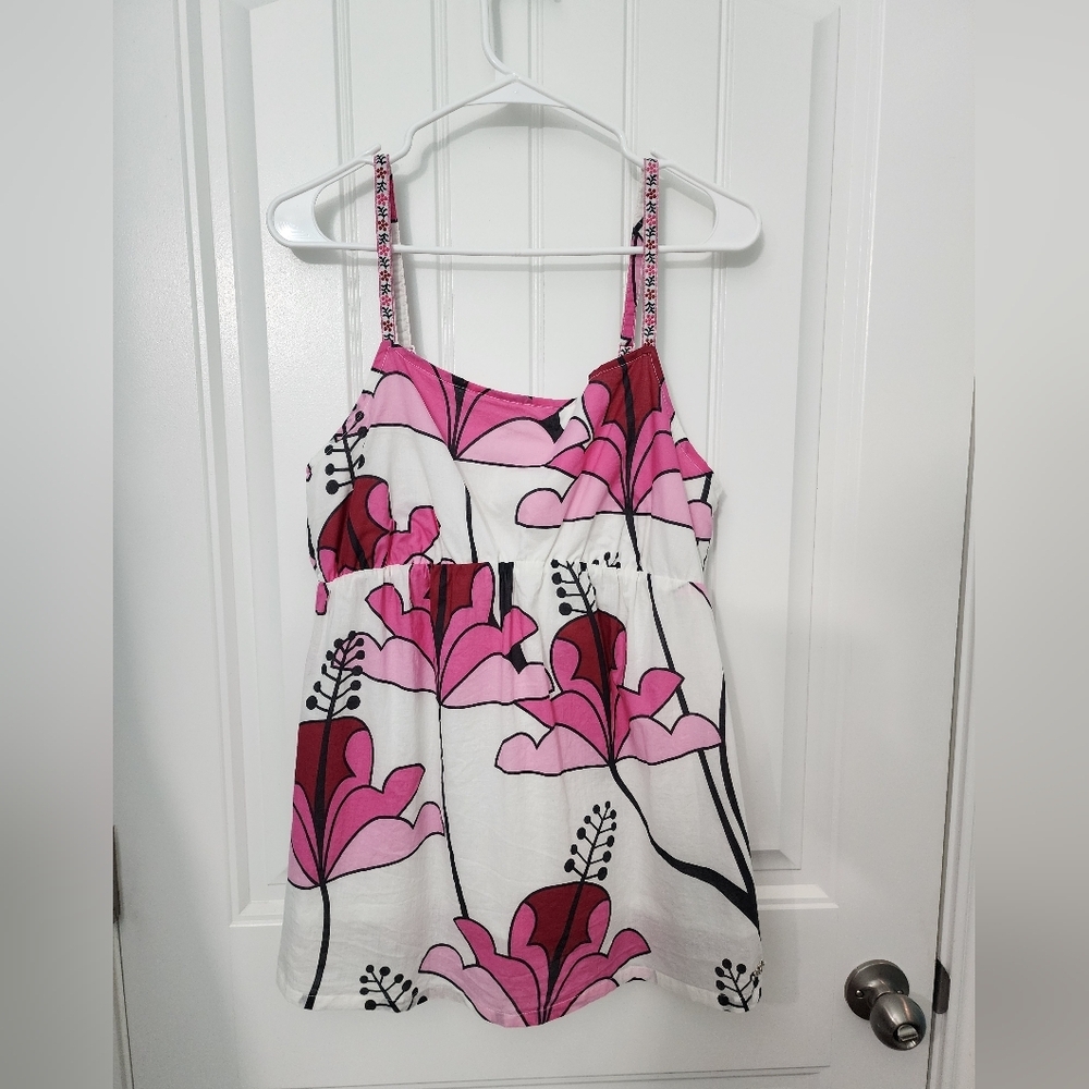 Roxy Pink Floral Top, Size XL